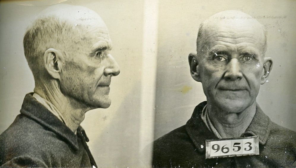 Eugene Debs's mug shot, 1919